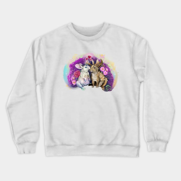 Magical Bunnies Crewneck Sweatshirt by Shadowind